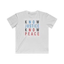 Load image into Gallery viewer, Know Justice Know Peace Youth T-Shirt - Equal Entrance