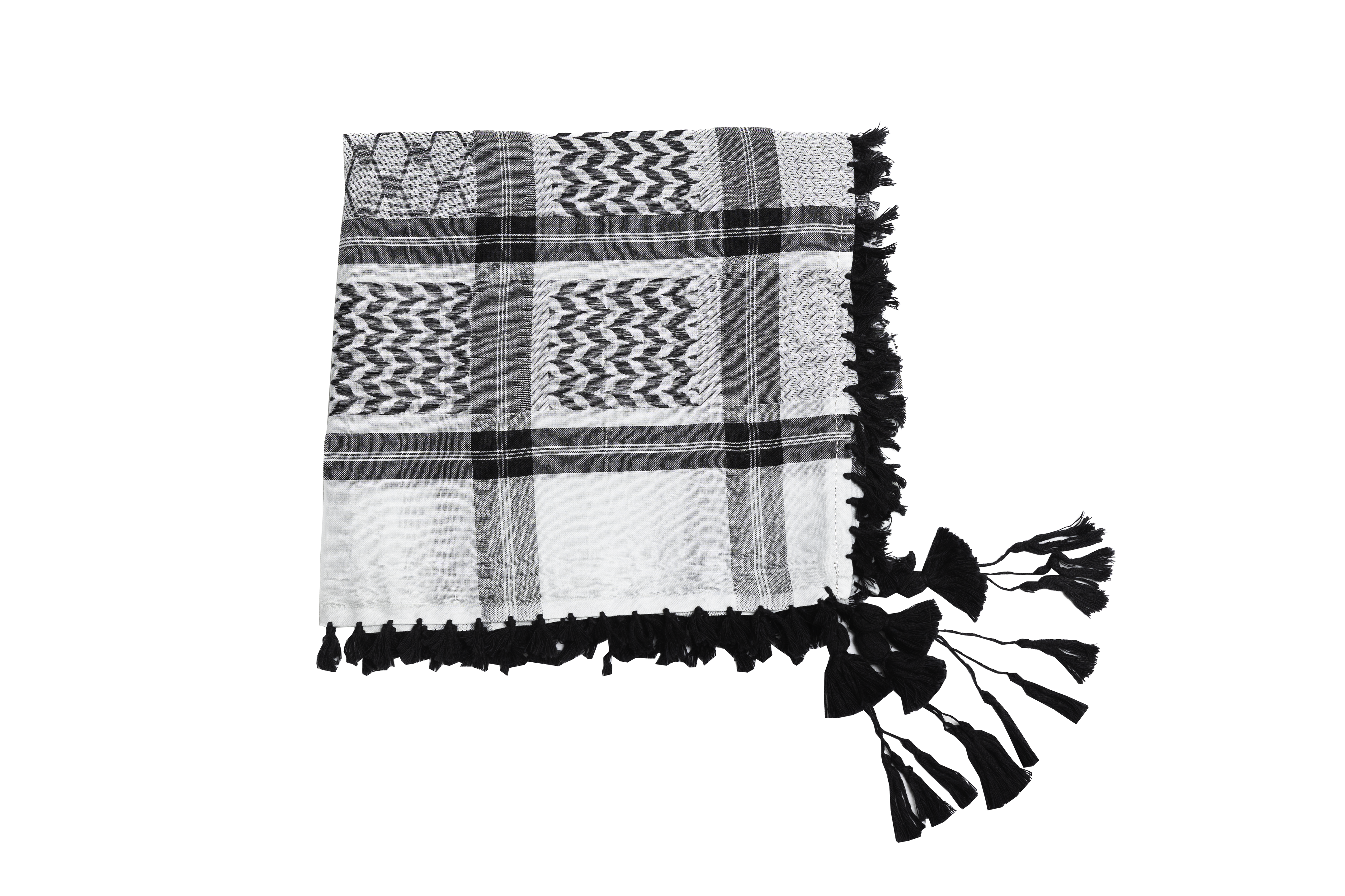 Keffiyeh with Black tassels