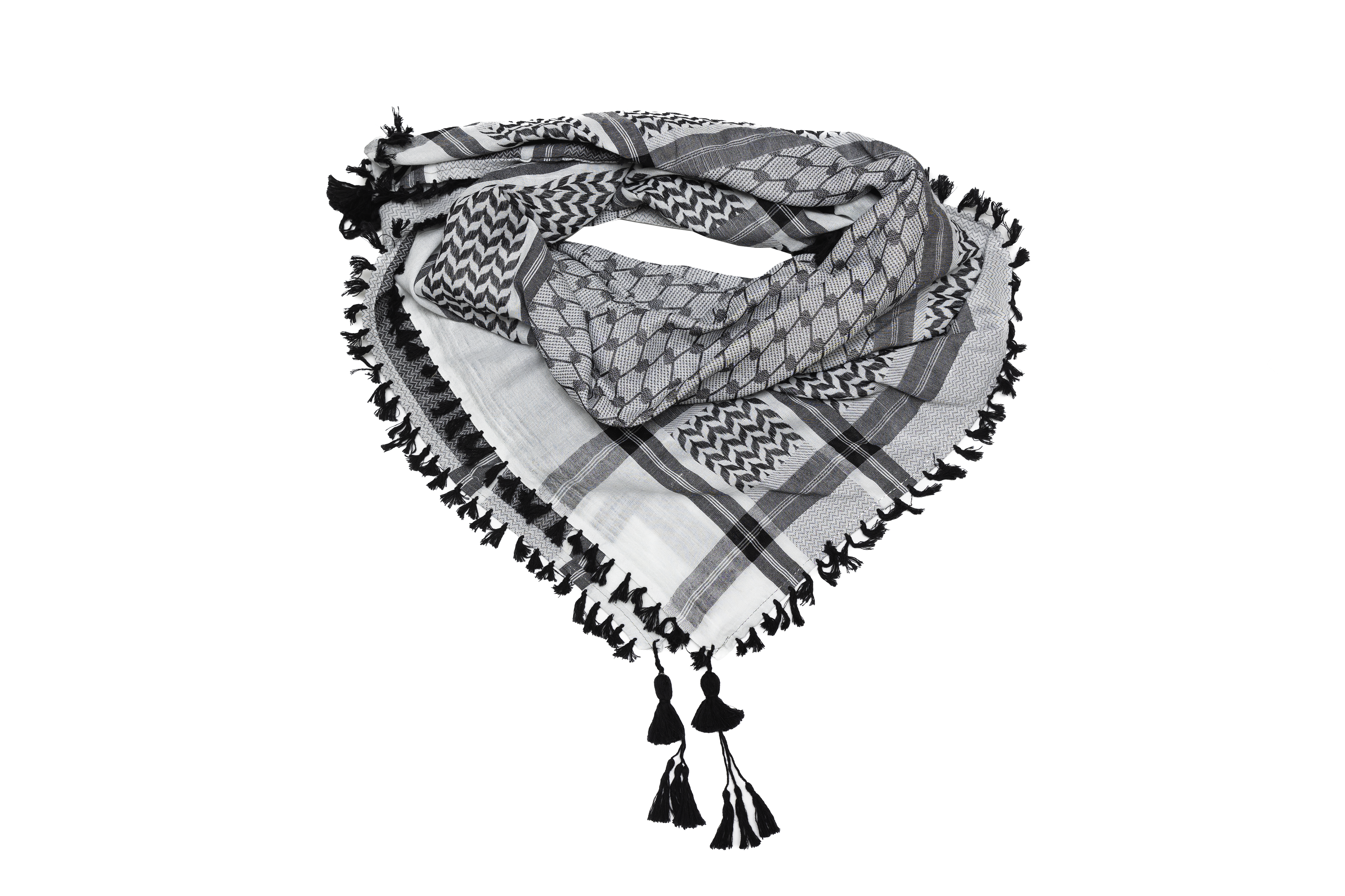 Keffiyeh with Black tassels