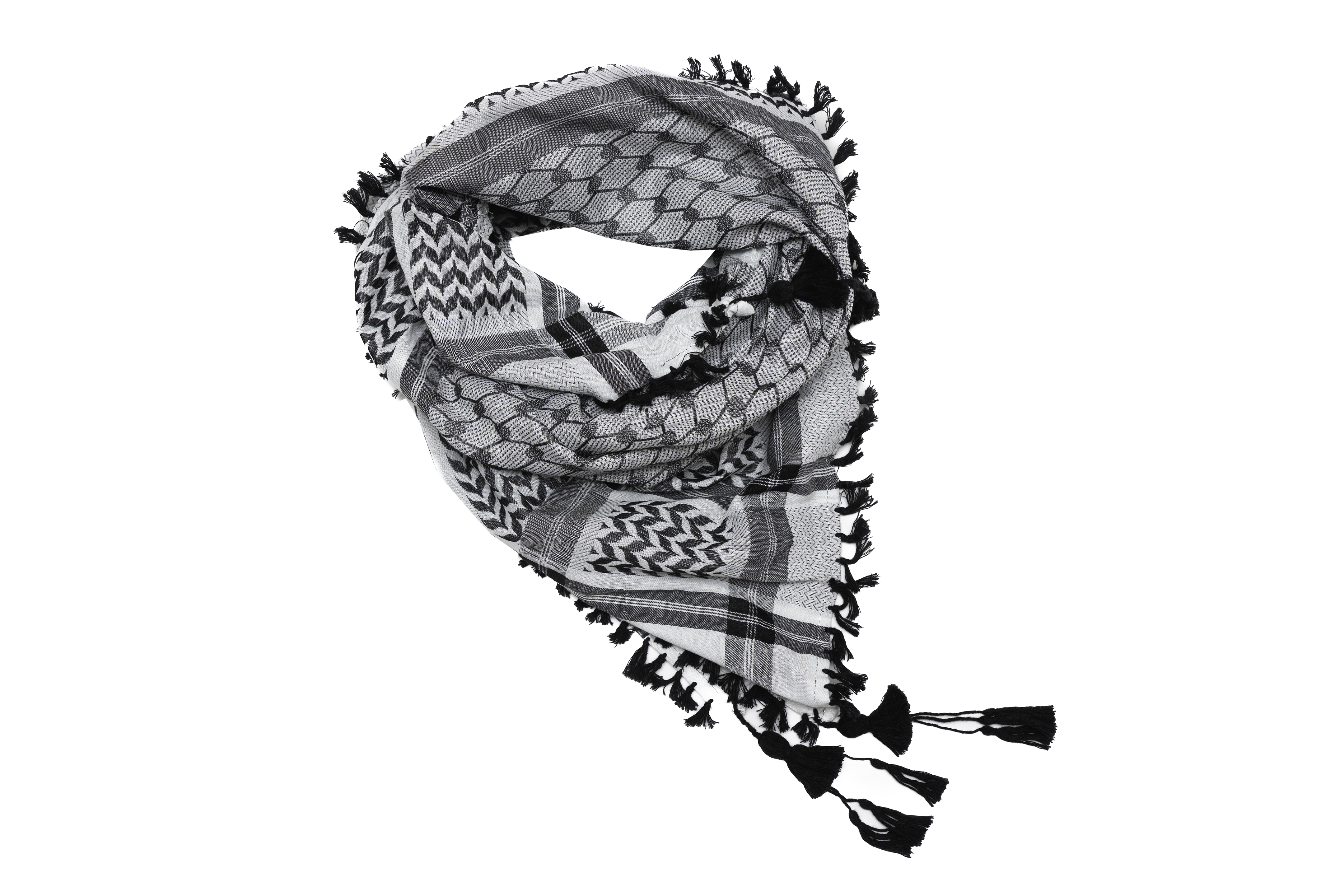 Keffiyeh with Black tassels
