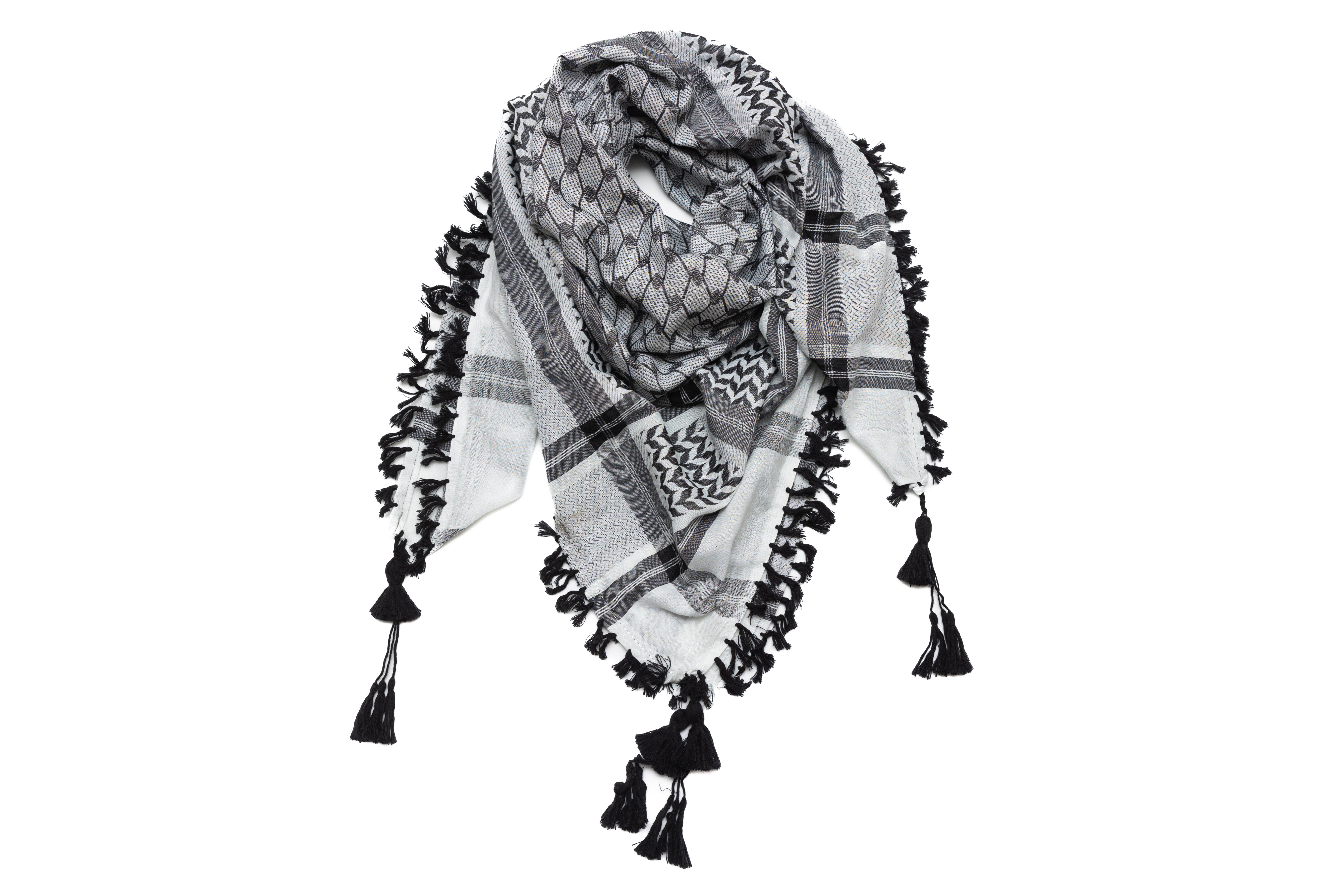 Keffiyeh with Black tassels