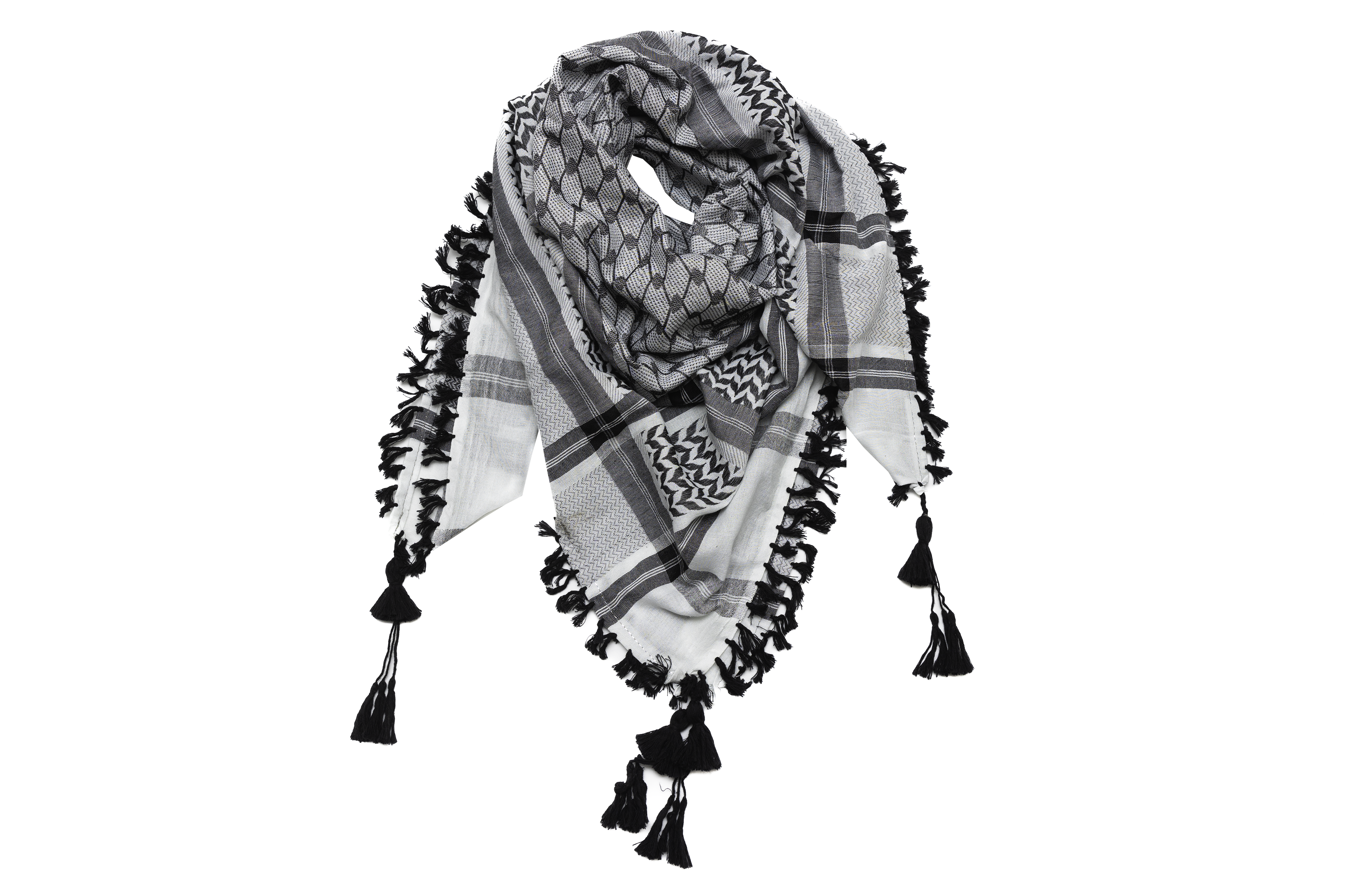 Keffiyeh with Black tassels