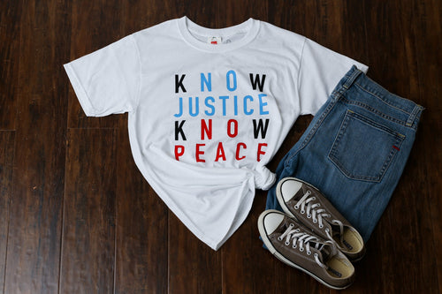 Know Justice Know Peace Youth T-Shirt
