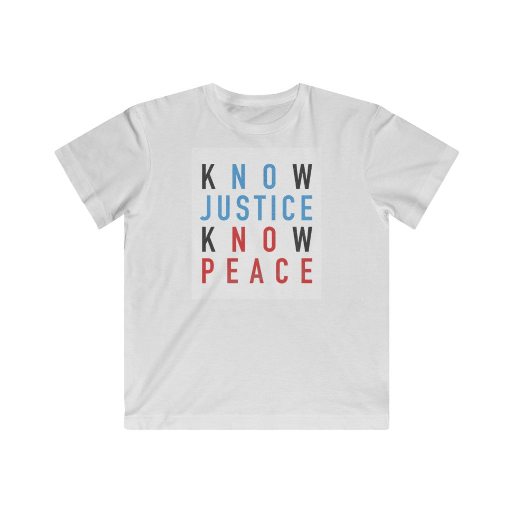 Know Justice Know Peace Youth T-Shirt - Equal Entrance