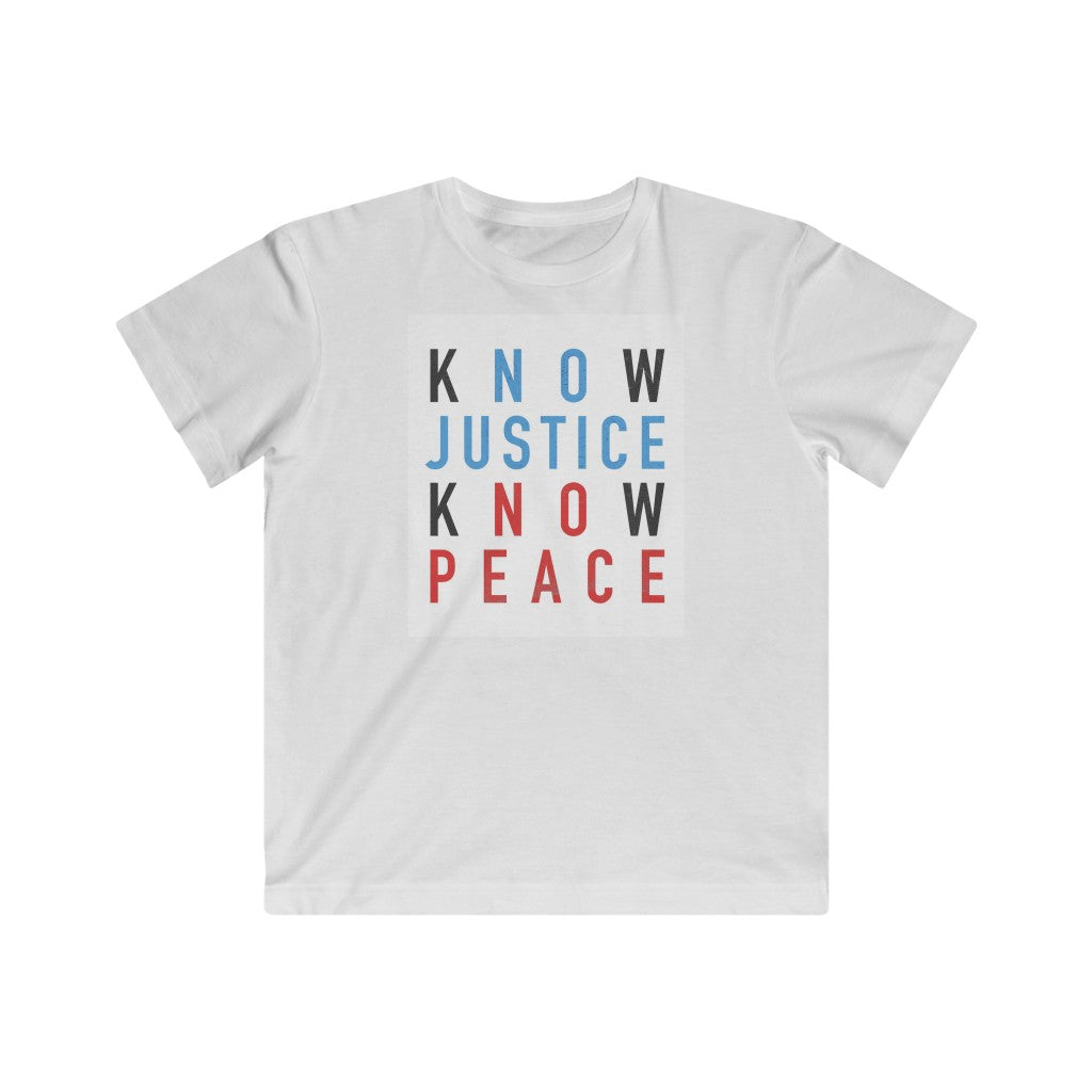 Know Justice Know Peace Youth T-Shirt