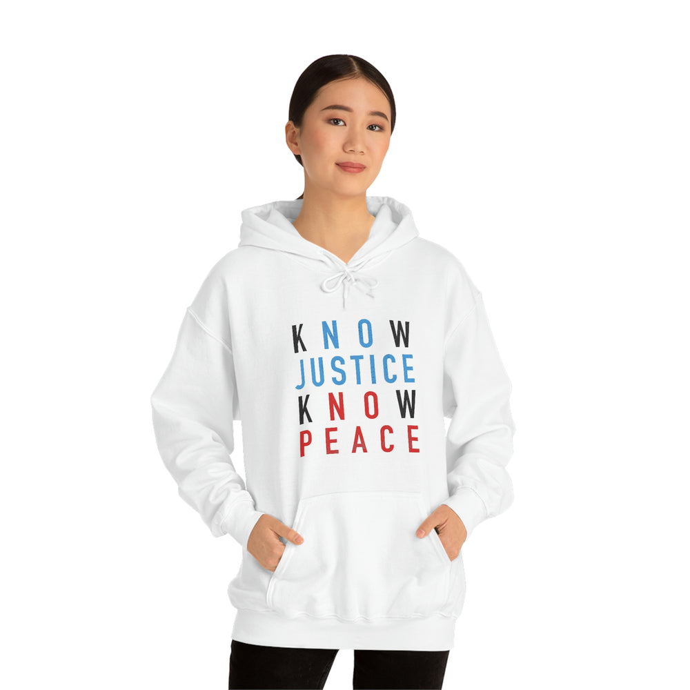 Know Justice Know Peace Hoodie - Equal Entrance